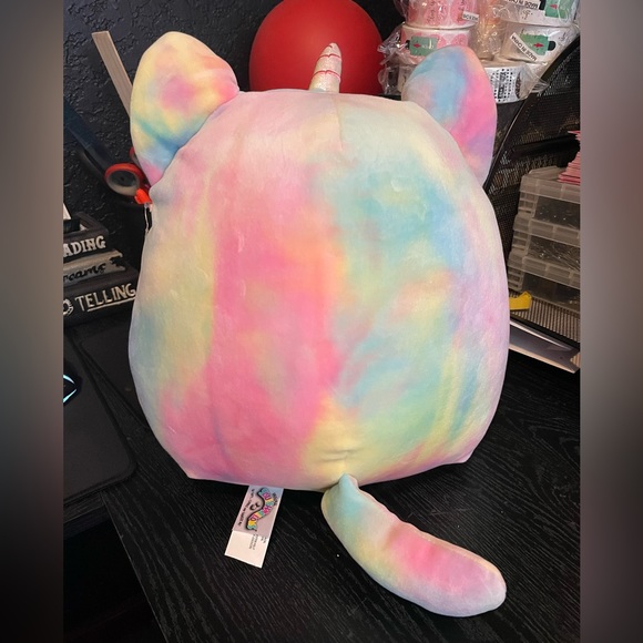 Squishmallow Cali the Caticorn Pink Tie dye Squishmallow 14” - Picture 5 of 8